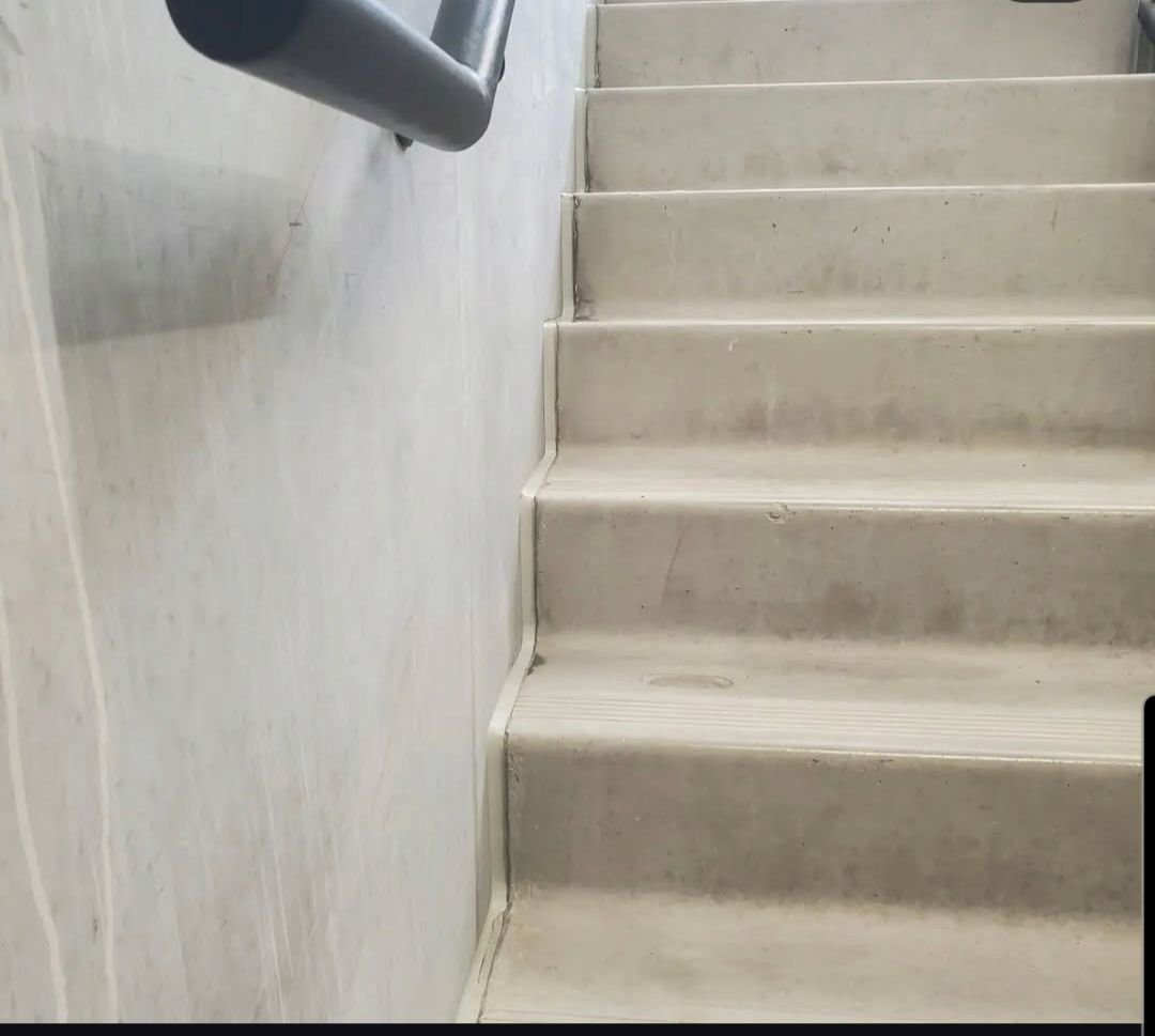 Stair joint sealing in commercial building